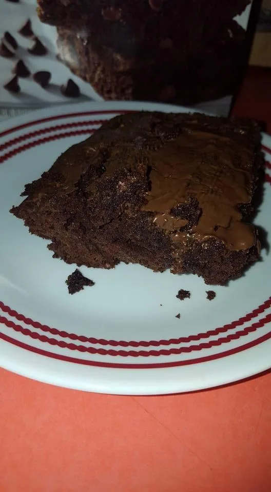 Customer photo of Brookies bars showing the brownie and cookie half-and-half combination on a plate