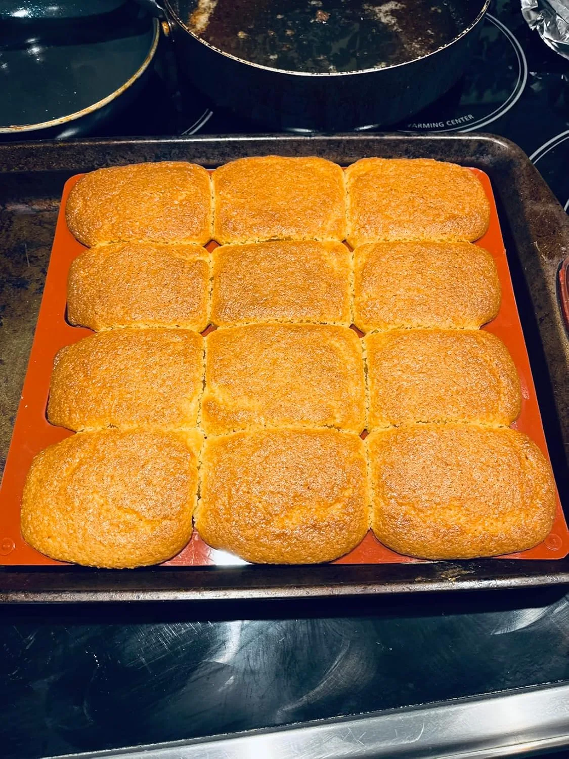 Customer photo of green tea shortbread cookies displayed on a plate