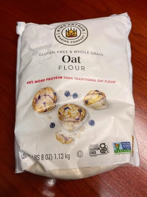 Customer photo of baked oat flour chocolate cookies on a plate showing texture and color