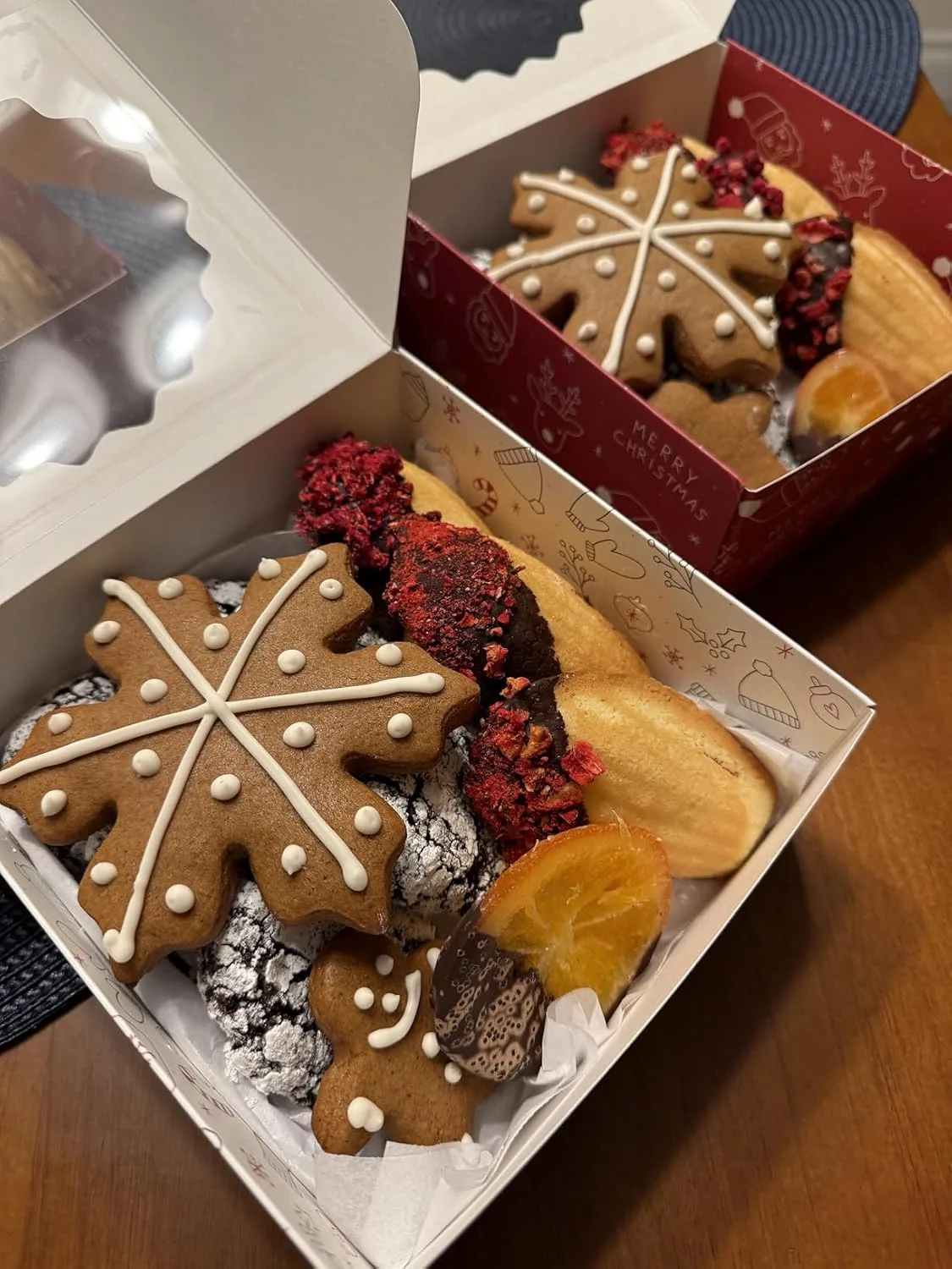 Customer photo of crispy pumpkin spice cookies stacked and displaying golden-brown texture