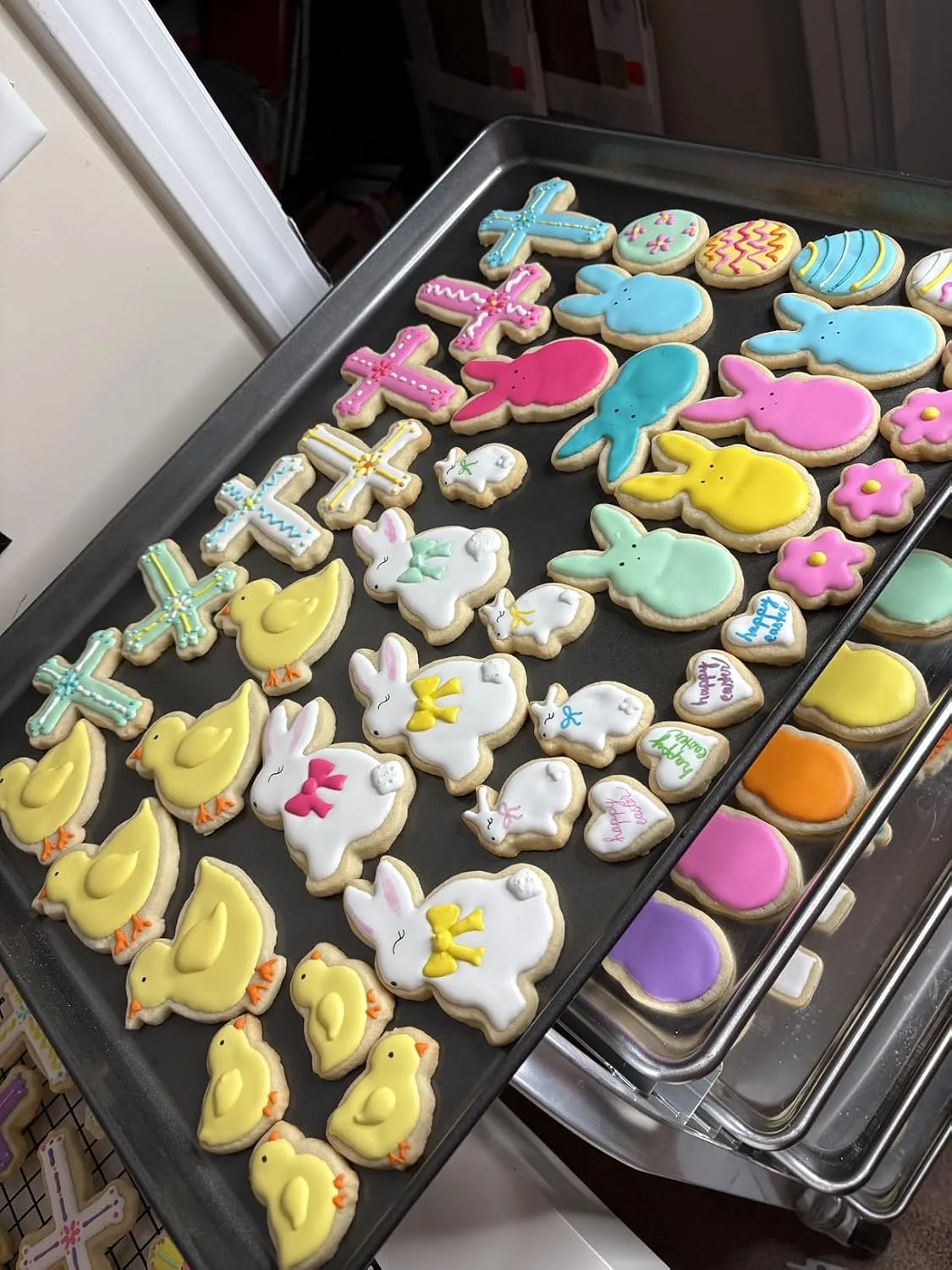 Customer photo of Easter-themed cookie cutters and decorating tools for spring baking