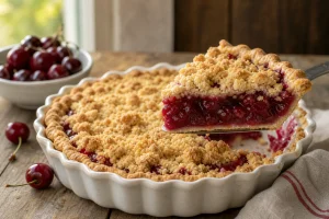 Cherry Crumb Pie: One Crust, No Weaving
