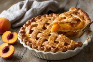 Classic Peach Pie with Lattice Top: Peel Them, Use Tapioca