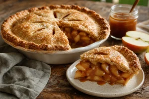 Salted Caramel Apple Pie: Caramel That Does Not Flood the Crust